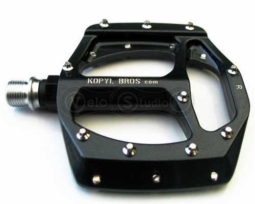 Педали Kopyl Bros Wave Pedals алюминий, промподшипник, сменные шипы, чёрные