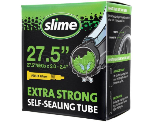 Велосипедная камера Slime Smart Tube 27.5 x 2.0 - 2.4 FV с герметиком