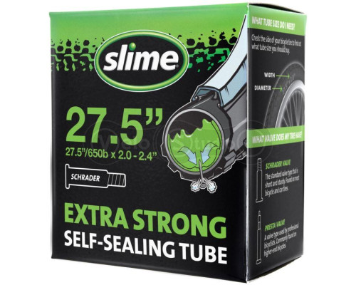 Велосипедная камера Slime Smart Tube 27.5 x 2.0 - 2.4 AV с герметиком