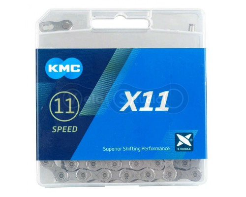 Ланцюг KMC X11 Grey 11 швидкостей 118 ланок + замок