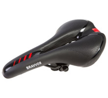 Сідло Yafee YF-1060 280x150 чорне з червоним