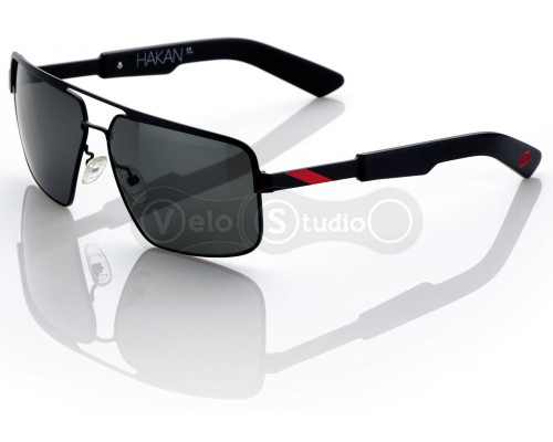 Очки 100% HAKAN Sunglasses - Matte Black - Grey Tint, Mirror Lens