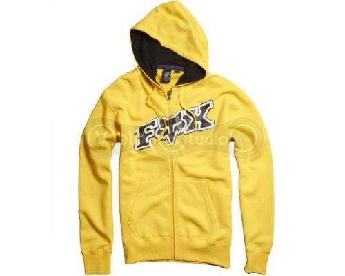 Толстовка FOX ZIP Hoodie - UP AGAINST [Yellow], M