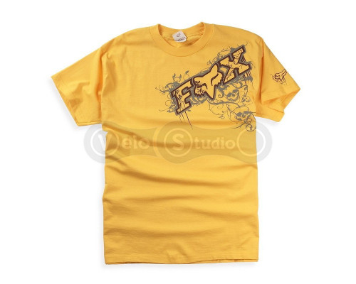 Футболка FOX Short Sleeve Tee - GRAVEYARD [Yellow], S