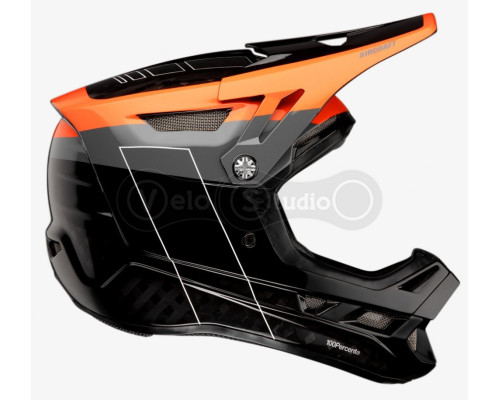 Шолом Ride 100% AIRCRAFT CARBON Helmet [Darkblast], L (58-61 см)