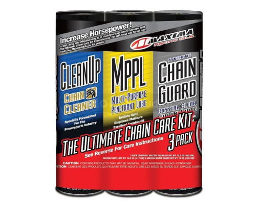 Комплект смазок цепи Maxima Chain Syntetic Ultimate Care Combo Kit [3-Pack], Dry lube