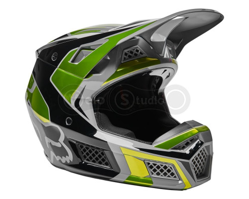 Мотошолом FOX V3 RS MIRER HELMET [Flo Yellow], M