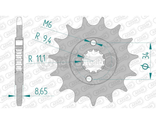 Передня зірка AFAM 520 Sprocket 73305 - KTM, 15z