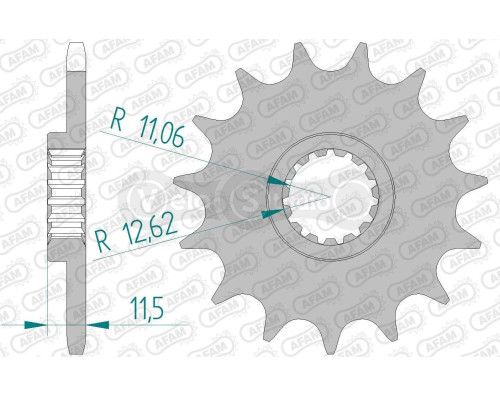 Передня зірка AFAM 520 Sprocket 73303 - KTM, 14z