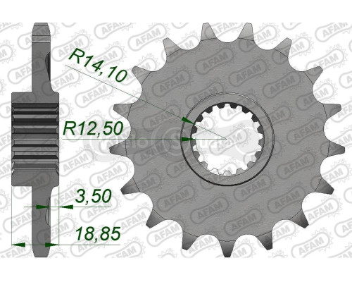 Передняя звезда AFAM 525 Sprocket 166601-17 - BMW, 17z