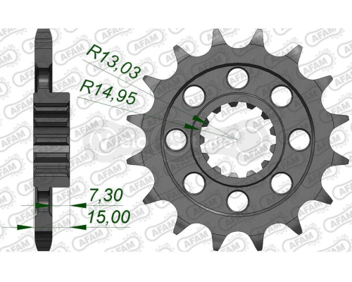 Передня зірка AFAM 525 Sprocket 166800 - BMW, 17z