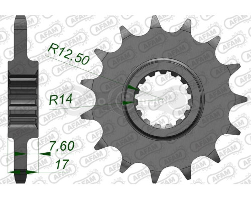 Передня зірка AFAM 525 Sprocket 52901 - Ducati, 15z