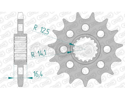 Передня зірка AFAM 525 Sprocket 61800 - KTM, 16z