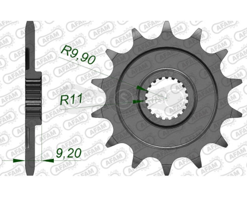 Передня зірка AFAM 520 Sprocket 24305 - Kawasaki, 14z