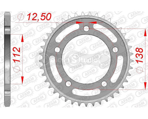 Задня зірка AFAM 520 Steel Chainwheel 10627 - Honda [Black], 39z