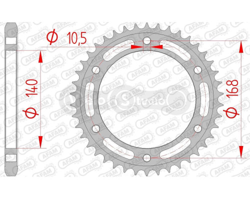 Задняя звезда AFAM 525 Steel Chainwheel 92635 - BMW [Silver], 47z