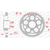 Задня зірка AFAM 525 Steel Chainwheel 50800 - Ducati [Silver], 43z