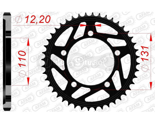 Задня зірка AFAM 525 Steel Chainwheel 164800 - BMW [Black], 44z