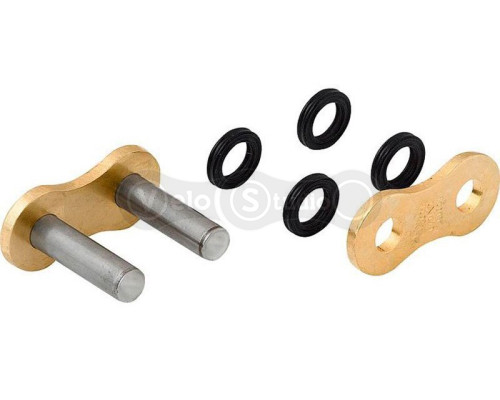 Замок цепи мотоцикла AFAM MR XHR3-G Rivert Link - 525 [Gold], 525 / Seal Ring