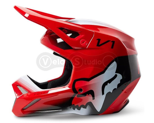Мото шолом FOX V1 TOXSYK HELMET [Flo Red], XS