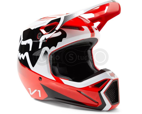 Мото шолом FOX V1 LEED HELMET [Flo Red], L
