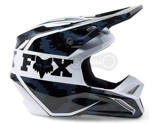 Мотошолом FOX V1 NUKLR HELMET [Black], L