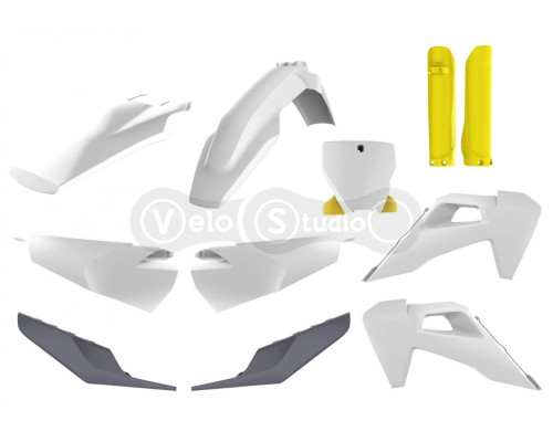 Пластик Polisport MX kit - Husqvarna (19-) [White/Yellow], Husqvarna