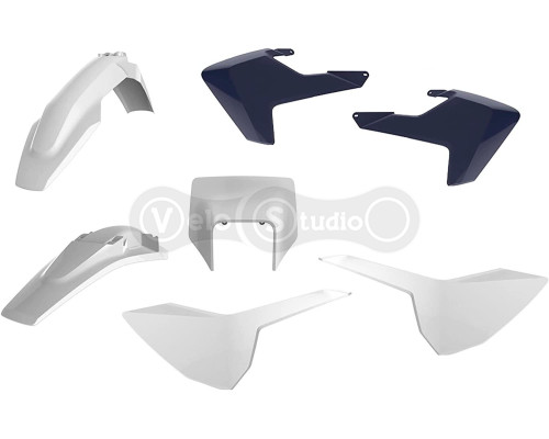 Пластик Polisport ENDURO kit - Husqvarna (17-) [White/Blue], Husqvarna