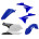 Пластик Polisport ENDURO kit - Yamaha (15-) [Blue], Yamaha