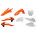 Пластик Polisport MX kit - KTM (16-) [Orange/White], KTM