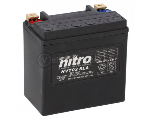 Аккумулятор NITRO HVT V-Twin Battery 12V [14 Ah], CCA 240(A)