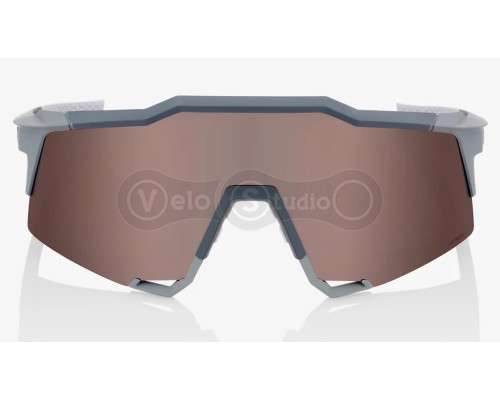 Окуляри Ride 100% SpeedCraft - Soft Tact Stone Grey - HiPER Crimson Silver Mirror Lens