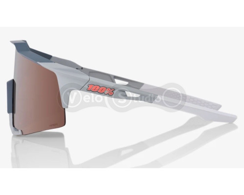 Окуляри Ride 100% SpeedCraft - Soft Tact Stone Grey - HiPER Crimson Silver Mirror Lens