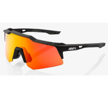 Очки Ride 100% SpeedCraft XS - Soft Tact Black - HiPER Red Multilayer Mirror Lens