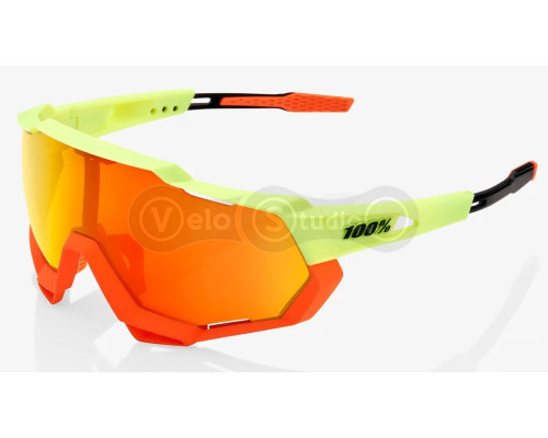 Очки Ride 100% SpeedTrap - Soft Tact Oxyfire - HiPER Red Multilayer Mirror Lens