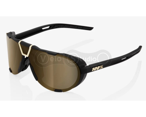 Очки Ride 100% WestCraft+ - Soft Tact Black - Gold Mirror Lens