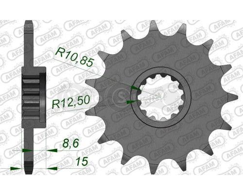 Передня зірка AFAM 520 Sprocket 24510 - Kawasaki, 15z