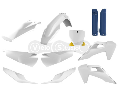 Пластик Polisport MX kit - Husqvarna (19-) [White/Blue], Husqvarna