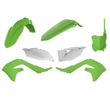 Пластик Polisport MX kit - Kawasaki (19-) [Green/White], Kawasaki