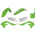 Пластик Polisport MX kit - Kawasaki (19-) [Green/White], Kawasaki