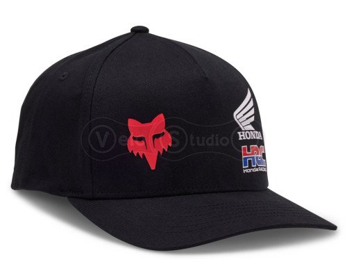 Кепка FOX X HONDA FLEXFIT HAT [Black], S/M