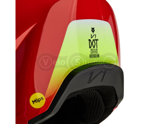 Мотошолом FOX V1 BALLAST HELMET [Flo Red], XS