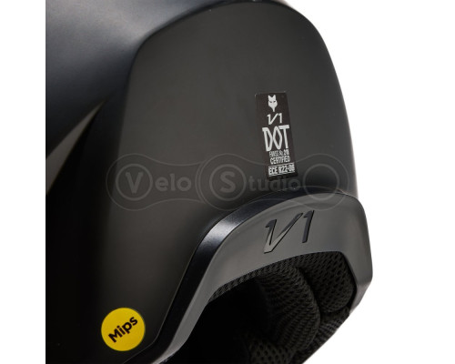 Мото шлем FOX V1 SOLID HELMET [Matte Black], XS