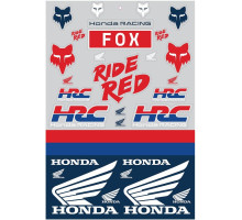 Лист наклеек FOX HONDA TRACK PACK 30x45 мм