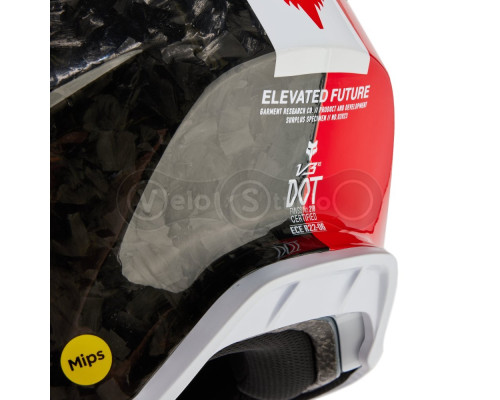 Мотошолом FOX V3 RS OPTICAL HELMET [Flo Red], M