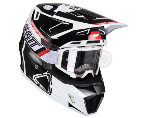 Шолом LEATT Helmet Moto 7.5 + маска Goggle Velocity 4.5 [Black], M