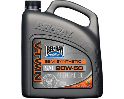 Мастило моторне Bel-Ray V-Twin Semi-Syntetic Engine Oil [4л], 20w-50