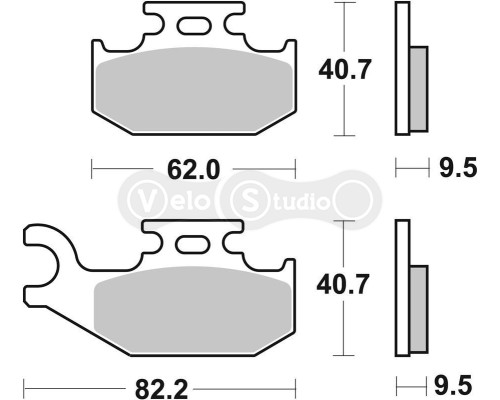 Тормозные колодки SBS 767RSI Racing Brake Pads, EVO Sinter/Sinter