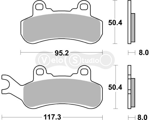 Тормозные колодки SBS 956RSI Racing Brake Pads, EVO Sinter/Sinter