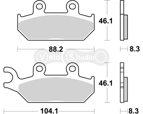 Тормозные колодки SBS 972SI Sport Brake Pads, Sinter/Carbon